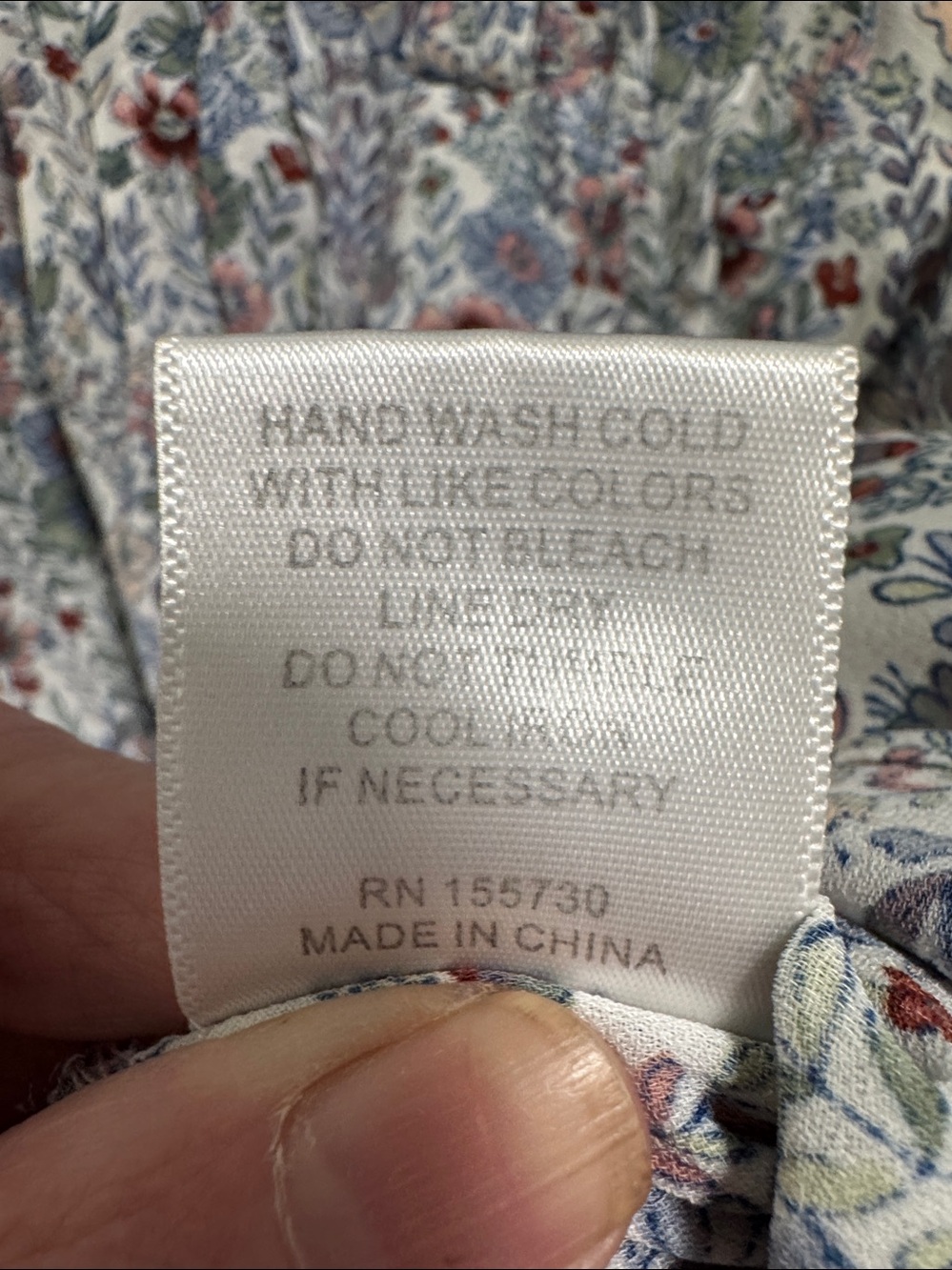 Rose & Olive Floral V-Neck Women's Blouse - Blue & Pink - Picture 6 of 9